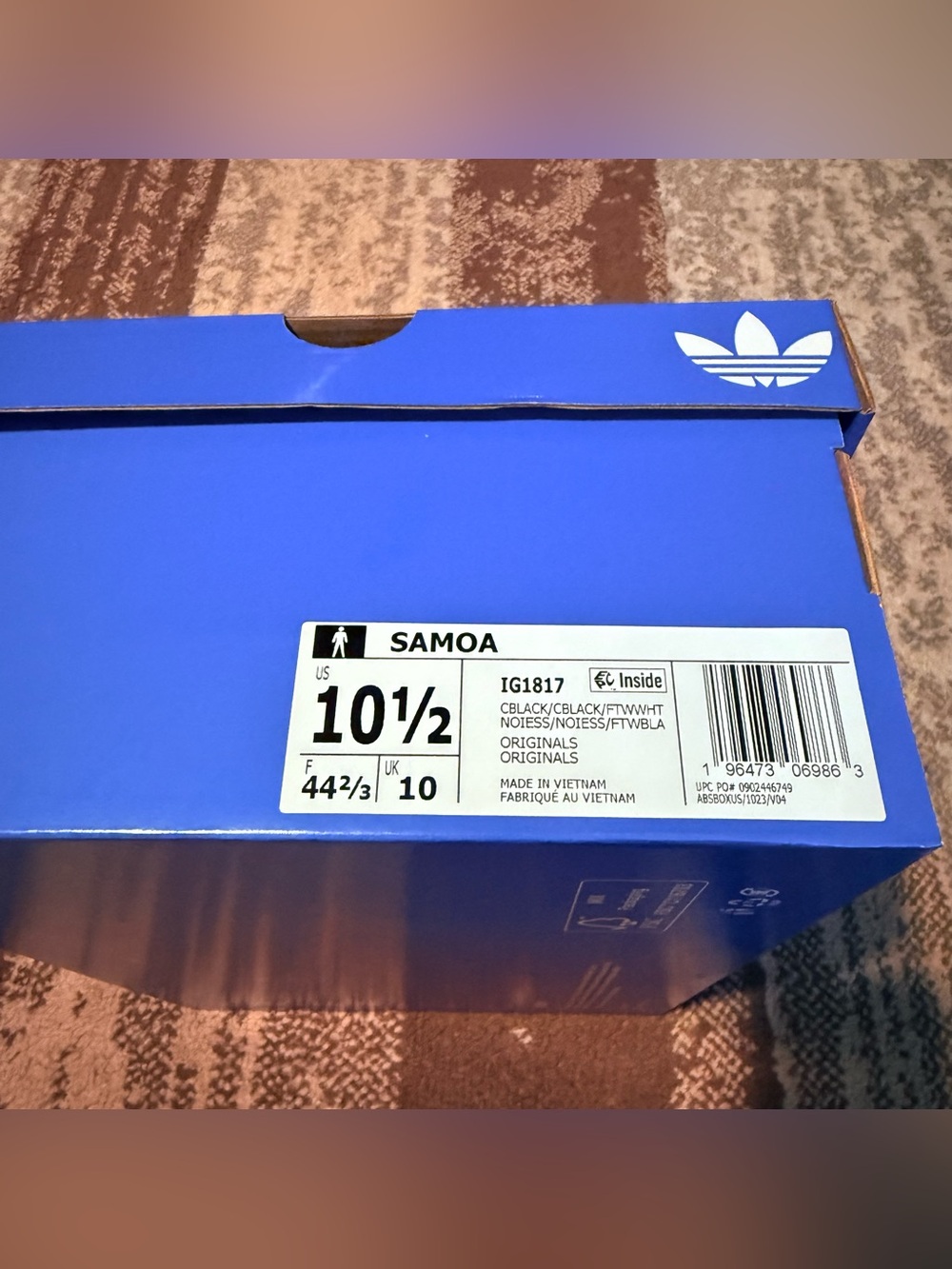 adidas Samoa Men's Black Leather Sneakers - Picture 9 of 9